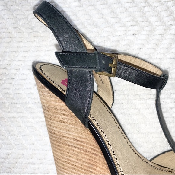 BP T-Sandal Basket Weave Stacked Heel Black 9.5 - Picture 10 of 16